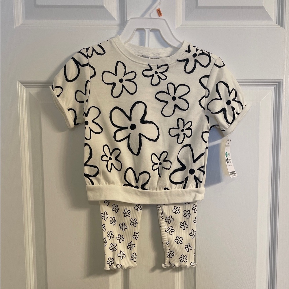 Carter's Black and White Floral Set